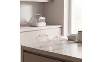 2 Pieces Pet Feeder Rear Cover Transparent  Clear