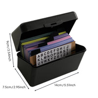 200 Sheets Thick 180g Paper Ruled Index Cards with Storage Box Includes Binder Rings 3 Inch Note Card Filing System Color-Coded Flashcard Organizer for Students, School, Office