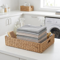 Double Sided Microfibre Cloth and Cleaning Cloths, 40x40cm Microfibre Cloth for Kitchen and Glass, High Absorbency Lint Reusable Towel