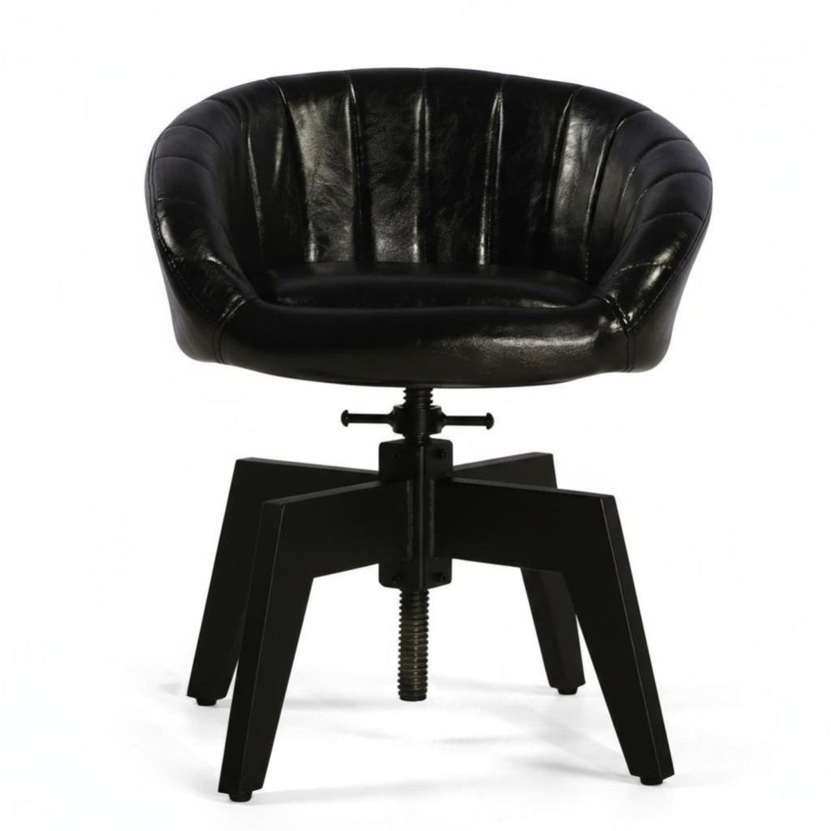 utilitarian design Adjustable Height Pedestal Stool Vintage Design Adjustable Pedestal Stool Faux Leather Upholstery Bar Chair Padded Seat for Adults, Homeowners, Business Owners, Restaurant, Reception Area, Kitchen Island, Dining Room