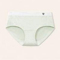 Women's Briefs with Breathable Gusset, Ladies Knickers for Postpartum and Period Protection, Boy Shorts Style Full Coverage Panties