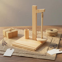 Solid Wood Construction Wooden Yarn Dispenser Tangle-Tangleless Yarn Spool Stand with Tool Holder Effortless Rotation Knitting Organizer Multifunctional Design for Knitters, Crocheters, Crafters
