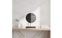 Wooden Sculpture with Base Tabletop Abstract Sculpture Handcrafted Shelf Decor for Entryway