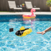 Waterproof Wireless Control Underwater Vessel Toy Auto Power-Stop Mini RC Underwater Vessel for Children, Pool, Bathtub