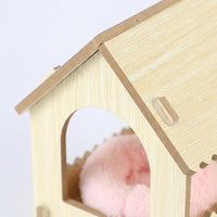 Wooden Parrot Breeding Box 29.5x15x15cm Bird House, Nest Boxes for Birds with Soft Cotton Nest, Hanging Parakeet Home with Slotted Vents, 2pc