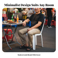 Minimalist design Molded Armless Dining Chair Easy to Clean Molded Shell Chair Lightweight Seating Furniture long-ultimateing for Business Owners, event Planners, Office, Kitchen, Patio, Garden