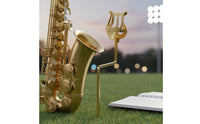 Saxophone Sheet Music Lyre Long-Lasting Iron Construction Saxophone Lyre Marching Band Music Holder Sturdy Musical Instrument