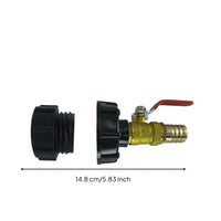 Tote Adapter with Brass Ball Shutoff Resistant Tote Tank Adapter Threaded Ball Shutoff Connector for Workshop