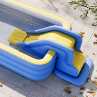 Inflatable Pool Slide Anti-Tip Inflatable Slide Pool Amusement Playset Easy to Set up Safe Side Guard for Garden
