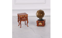 Dollhouse Gramophone Desktop Decoration Mini Gramophone Ornamental Display Vintage Phonograph for Study