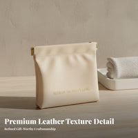 Self-Closing Pouch No Zipper Design Small Makeup Bag Single-Hand Press Top Pouch for Women, Commuters, Travel, Handbag Organization, Washroom