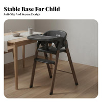 Easy to Clean Convertible Baby High Chair Stable Pyramid Structure Infant Feeding Chair with Tray Included 3-Point Safety Harness for Toddlers, Infants, Parents, Kitchen, Home, Restaurant, Playroom