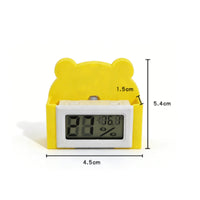 Suction Cup Mount Temperature Hygrometer Gauge LCD Display Temperature Humidity Meter Twin Reading Bear Thermometer for Herpetological Owners