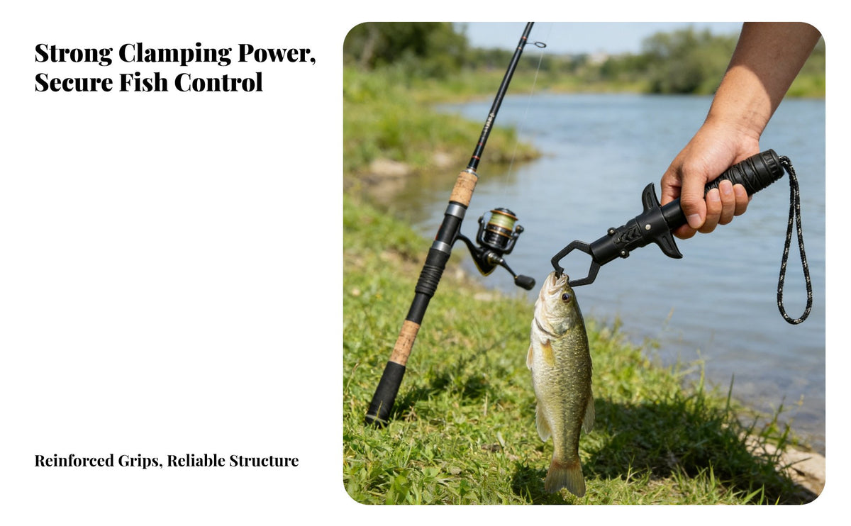 Carp Lip Gripper Anti Slip Grip Carp Clamp Tool Fishing Jaw Grabber for Lure Fishermen Anglers Outdoor