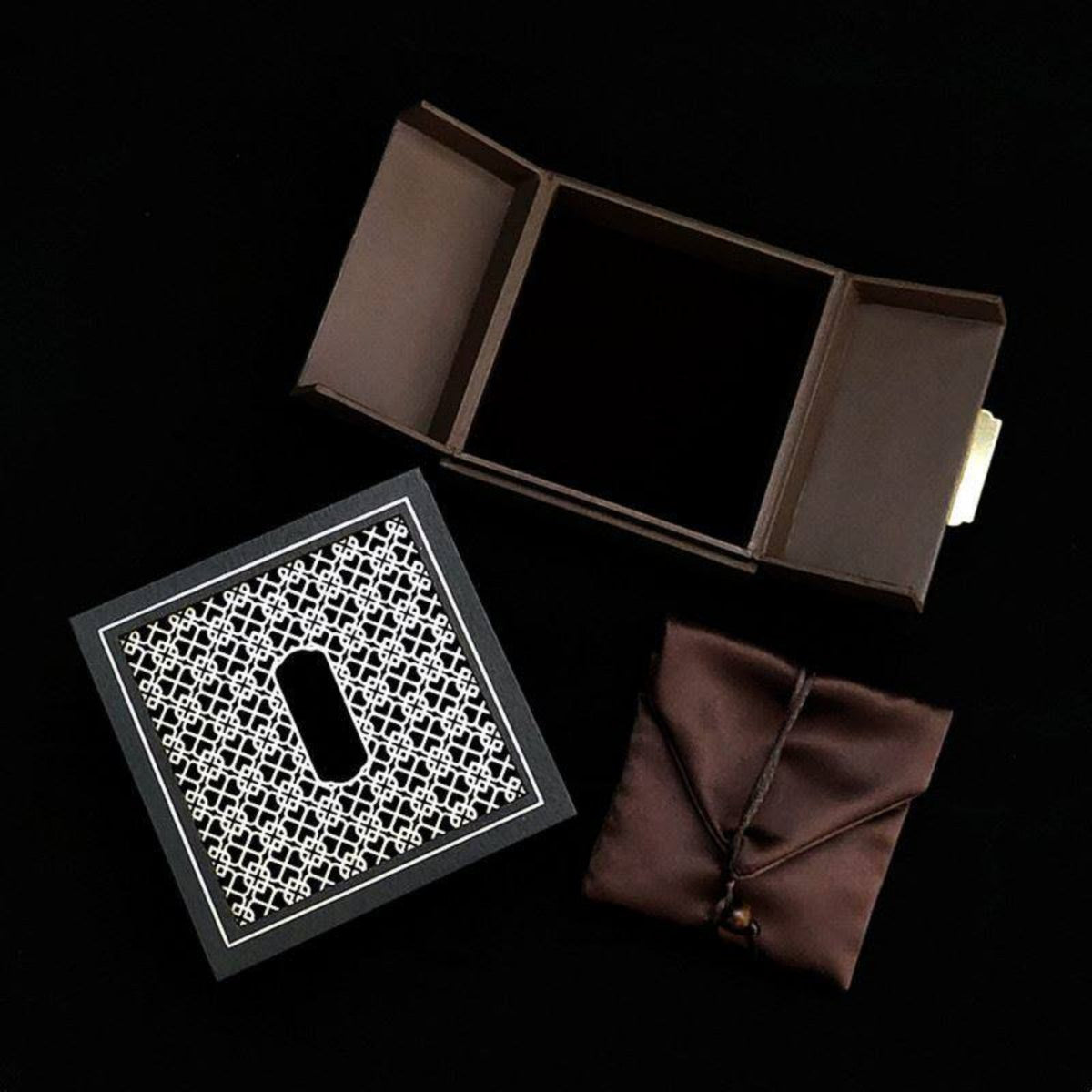 Elegant Design Chinese Design Bracelet Box Soft Lining Double Door Jewelry Case Decorative for Women, Brides, Dresser, Anniversary, Birthday