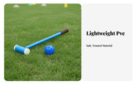 Hand-Eye Coordination Training children's Plastic Croquet Set Sensory Development Child S Croquet Set Outdoor Fun for Girls, Family, Park