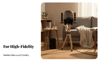 Anti-Vibration Wooden Speaker Floor Stand Shock Absorption Solid Wood Speaker Base Long-Lasting Studio Monitor Stand Includes Rubber Feet for Harman Kardon Owners, Home Theater, Living Room, Study