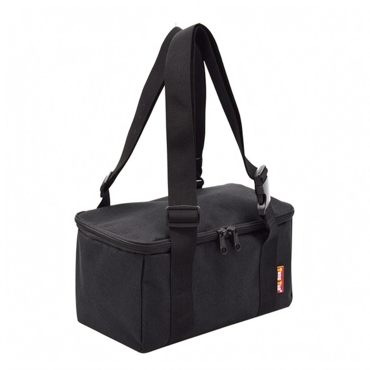 Rectangular Car Stop Device Bag Black Zippered Storage Bag Soft-Sided Lightweight