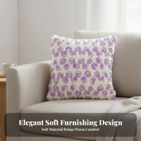Ribbon Embroidery Pillow Cover Nordic Inspired Design