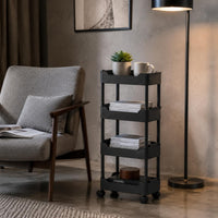 Narrow Rolling Storage Trolley Sturdy Slim Space Organizer Trolley