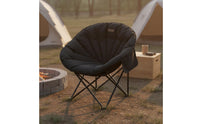 Comfortable Portable Moon Lounge Chair Sturdy Frame Moon Chair Heavy Duty Outdoor Furniture Side Pocket for Camping, Fishing, Picnic