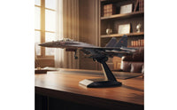 1:100 Su-35 Fighter Jet Model Pre-Assembled Diecast Alloy Airplane Model Highly Detailed for Enthusiasts, Desk