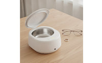 Sound Wave Cleaner with Compact Sound Wave Cleaner Machine Countertop for Oral Prosthesis Wearers, Watch Collectors, Home, Dorm, Travel