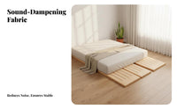 Wooden Slat Roll Thickened Design Bed Base No Box coil Needed Mattress Support for Students, Parents, Bedroom, Dorm Room, Daybed