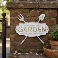 Rustic Metal Garden Simple to Hang to Hang Vintage Iron Plaque Pre-Drilled Holes Home Decoration for Balcony