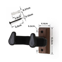 Anti-Slip Silicone Walnut Wood Guitar Mount Scratch Protection Weight-Activated Lock Guitar Hanger Space Saving Easy Installation for Studio, Practice Room