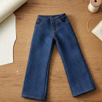 Doll Jeans High Wide Leg Doll Jeans Versatile Design Miniature Trousers for Hobbyists