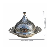 Sweetener Container with Lid Ornate Candy Container with Lid Embossed Dish for Hosts