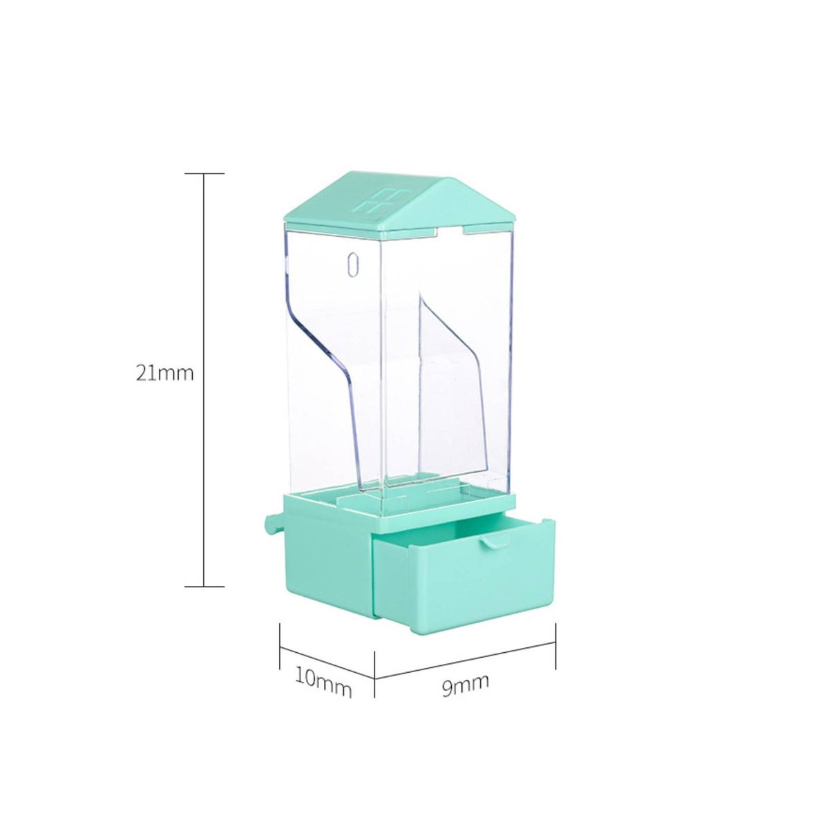 Easy Top Refill Automatic Bird Feeder Clear View Husk Separating Food Dispenser Large Capacity for Cockatiel Owners, Indoor
