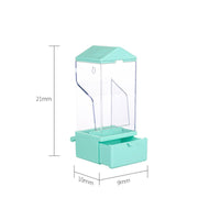 Easy Top Refill Automatic Bird Feeder Clear View Husk Separating Food Dispenser Large Capacity for Cockatiel Owners, Indoor