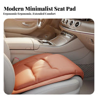 Nappa Leather Cushion Four Seasons Use Universal Pad Full Back Support Leather Driving Cushion for Commuters, Families, Long Drives