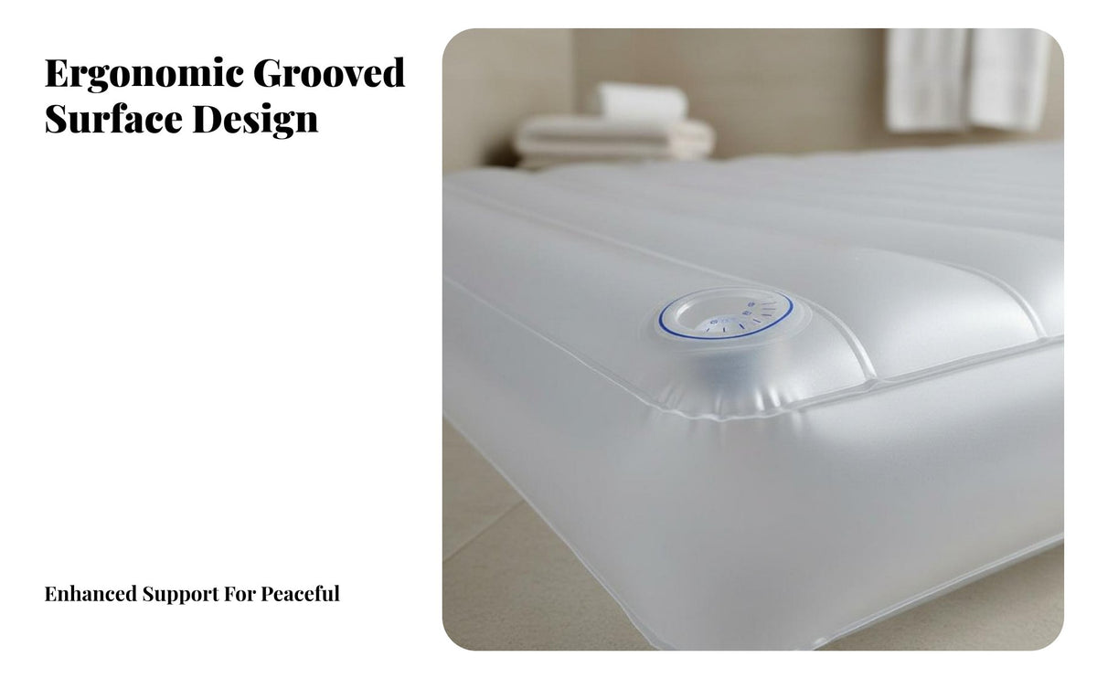 Massage Water Bed Constant Temperature Inflatable Water Mattress Frosted Finish Waterbed Bladder for Adults, Washroom, Spa, Home