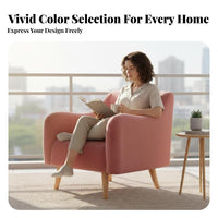 Nordic Design Scalloped support Armchair Light Luxury Single Sofa Modern design Lounge Chair Ergonomic supportrest for Adults, Homeowners, Renters, Living Room, Balcony, perusing corner, Home Office