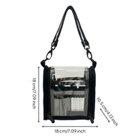Cosmetic Organizer Bag Transparent Makeup Organizer with Strap Easy to Spotless Clear Makeup Bag for Journeyers