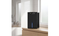 Touch Panel Dehumidifier with Digital Display Portable Dehumidifier with Transparent Water Tank Small Appliance Space-Saving for Basement