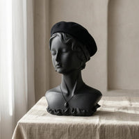 Short Sculpted Hair Earring Display Bust Matte Finish Necklace Display Mannequin Hard PVC Head Bust Mannequin Hollow