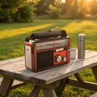 3-Band Portable Retro Radio Rechargeable Battery Retro Radio Speaker Telescoping Antenna