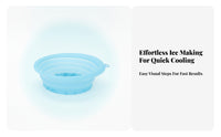 Silicone Cold Facial Bath Bowl Foldable Design Cold Facial Bath Bowl Ribbed Sides Skincare Tool