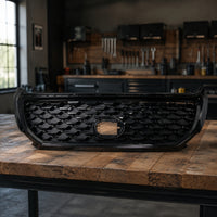 Front and Center Intake Grille Ventilated Mesh Grille with Oval Opening Automotive Part Shielding Wear Resistant
