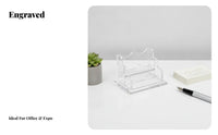 Acrylic Business Card Holder Tiered Design Transparent Name Card Display Freestanding for Commerce Show, Reception Desk