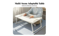 Foldable Tray with Storage Space-Saving Foldable Activity Tray Lightweight Bed Table for Students, Dorm Residents, Bedroom, Small Apartment, Travel