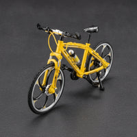 Die-Cast Mountain Bike Model Alloy Miniature Cycle Model Collectible Die-Cast Cycle for Collectors, Hobby Shelf, Office Desk