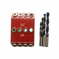Accurate Positioning Multi-Angle Drill Guide High Precision Woodworking Hole Long-Lasting Construction for Woodworkers, Home Improvement
