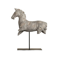 Horse Sculpture with Stand Stone Like Horse Sculpture Tabletop for Bookshelf