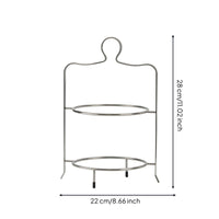 2-Tier Dessert Stand Simple to Clean Cupcake Display 2-Tier Cake Stand Reflective for Cafes