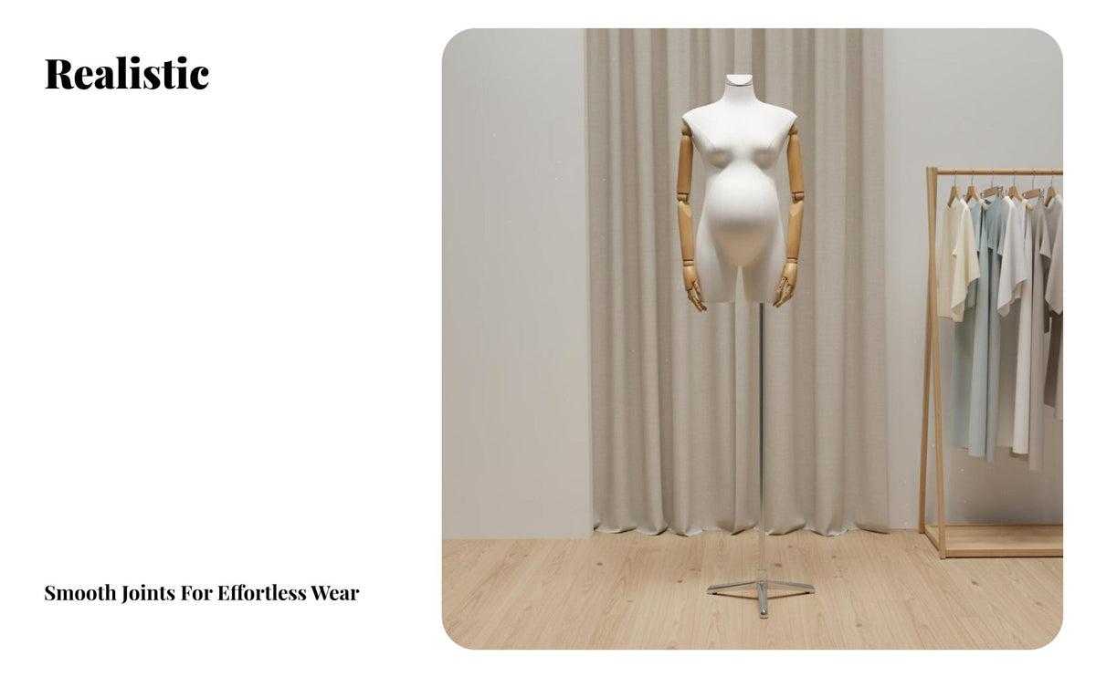 Maternity Mannequin Torso Lightweight Mannequin Torso Sturdy Maternity Clothing Display Form for Boutiques, Showrooms, Commerce Shows